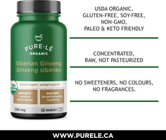 Pure-le Organic Siberian Ginseng Organicaps 60ct