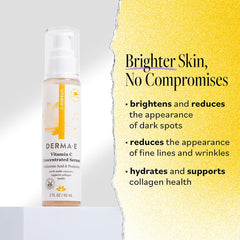 Derma-E Vitamin C Concentrated Serum With Hyaluronic Acid, Antioxidant Protection, Boots Hydration, Anti-aging Properties, 2oz, 1 count