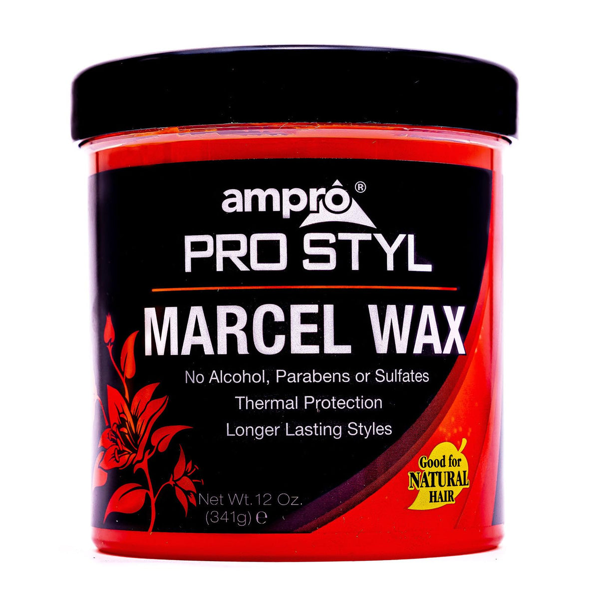 Ampro Marcel Wax - Gives All Hair Types Long Lasting Hold - Rinses Out Easily without Any Buildup or Residue and Protects Tresses from Heat - Unscented Formula with No Alcohol or Parabens - 341 g