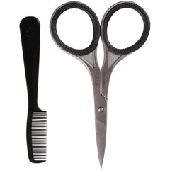 Revlon Men's Series Facial Hair Kit, includes Scissors and Comb for Trimming and Styling, Made with Stainless Steel