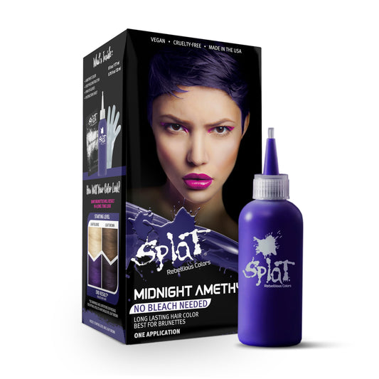 SPLAT Midnight Amethyst Hair Colouring Kit – Long Lasting Purple Dye