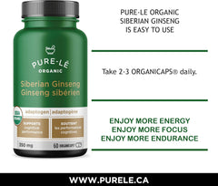 Pure-le Organic Siberian Ginseng Organicaps 60ct