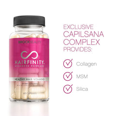 Hairfinity Hair Vitamins - Scientifically Formulated with Biotin, Amino Acids, Supplement That Helps Support Hair Growth - Vegan - 60 Veggie Capsules (1 Month Supply)