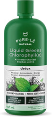 Pure-le Natural Liquid Greens - Activated Charcoal Mint 450ml