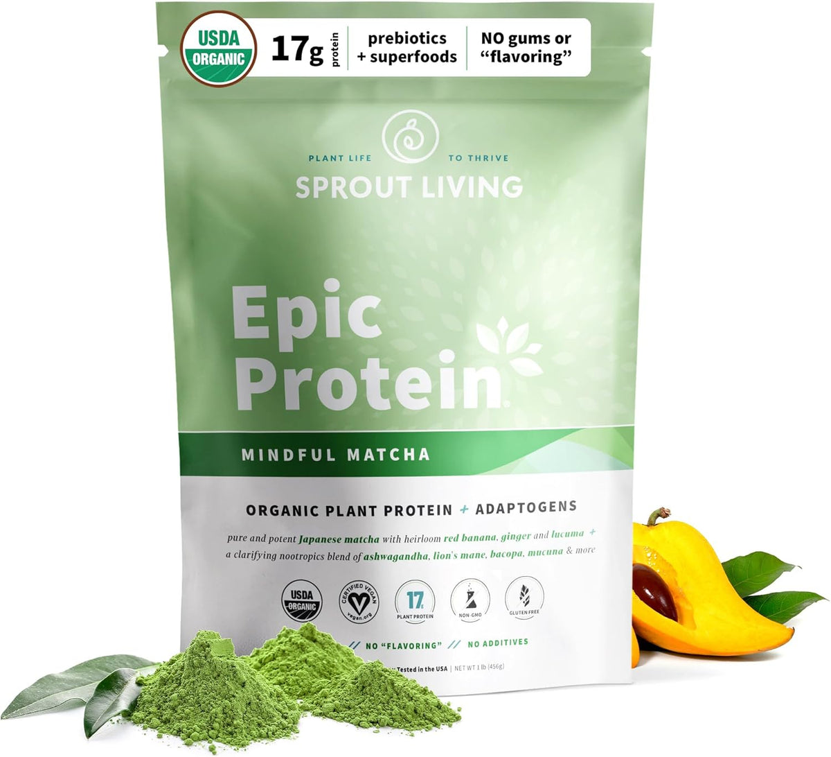 Sprout Living Epic Blends - Mindful Matcha 1lb