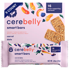 Cerebelly Smart Bars - Healthy Snack Bars for Kids 6 x 5 pack 24g