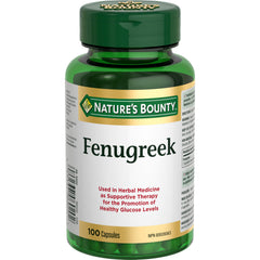 Nature's Bounty Fenugreek Supplement, 610Mg, 100 Capsules, Multi-colored