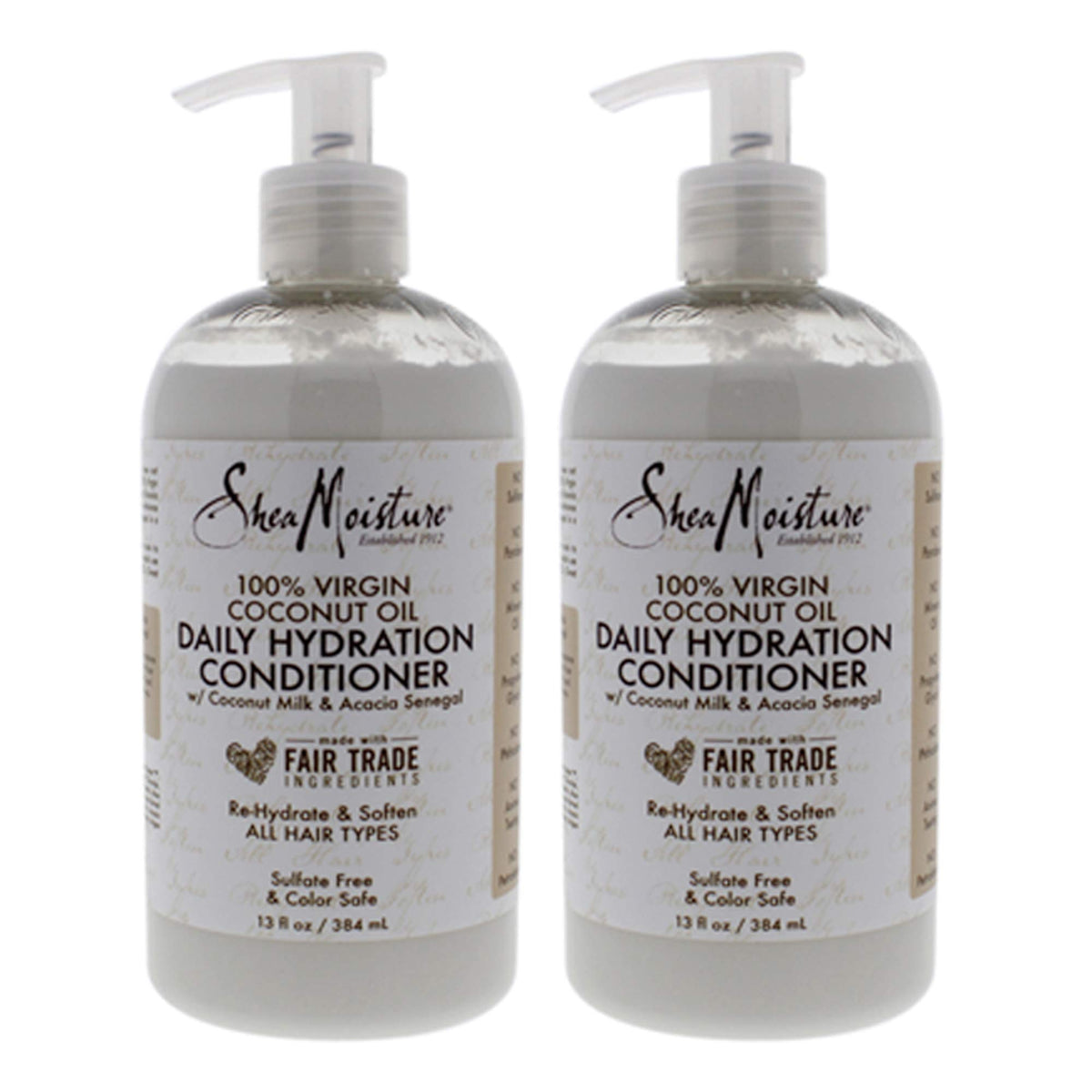 Shea Moisture 100% Virgin Coconut Oil Conditioner 13 Ounce (384ml) (2 Pack)