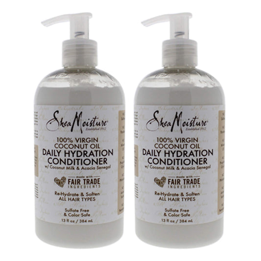 Shea Moisture 100% Virgin Coconut Oil Conditioner 13 Ounce (384ml) (2 Pack)