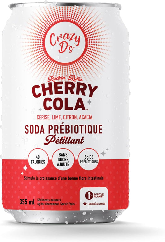 Crazy D's Prebiotic Soda - 6 x 4 pack 355ml