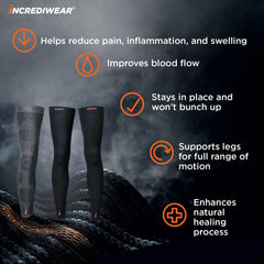 Incrediwear Sleeves - Pair of Leg Black