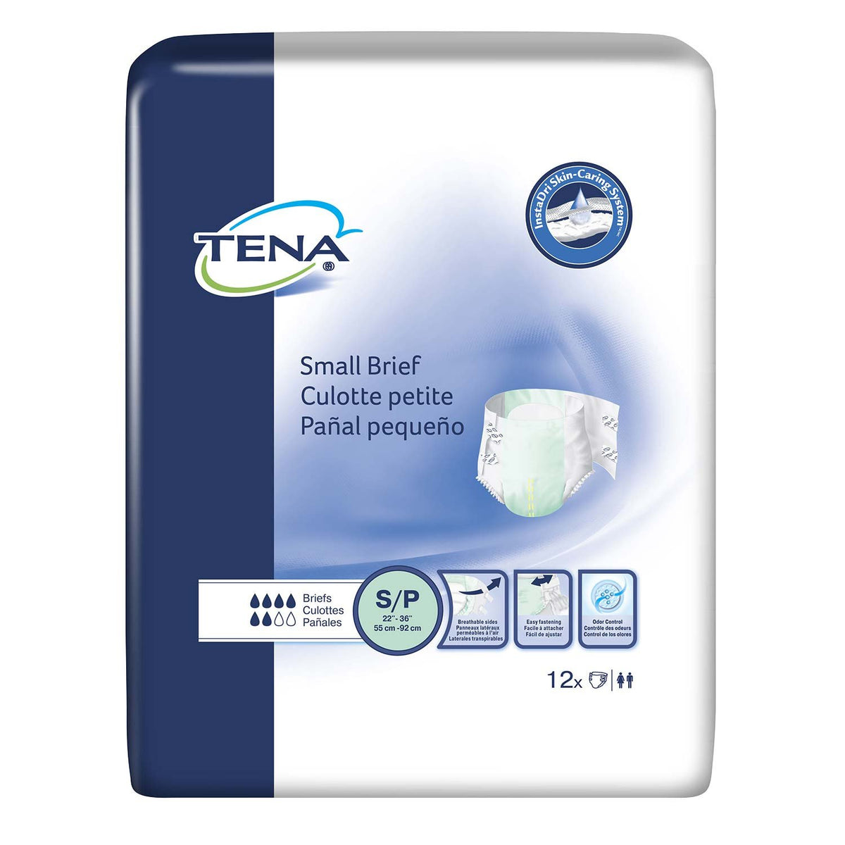 Tena Small Incontinence Briefs, 12 Count