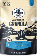 Stoked Oats Granola - High Protein, Less Sugar, Superfood Breakfast - Gluten Free, High Fibre, Non GMO 8 x 300g