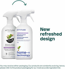 ATTITUDE Bathroom Cleaner Disinfectant 99.99%, Eliminates Bacteria, Germs and Viruses, Vegan, Lavender and Thyme, 800 mL