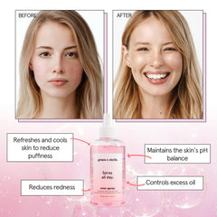 Grace & Stella Rose Water Facial Spray (240ml) - Vegan - Rose Water Spray for Face - Rose Spray Facial Mist - Rosewater Spray Toner Rose Hydrosol by Grace and Stella