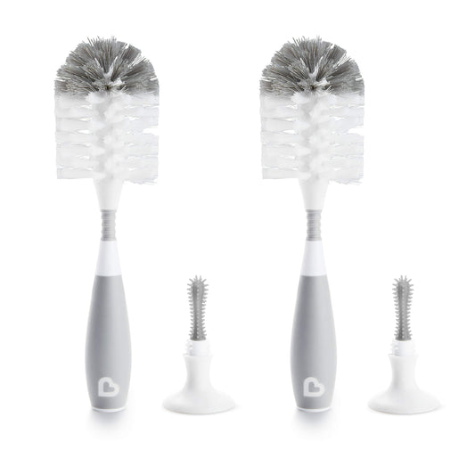 Munchkin® Bristle™ Bottle Brush, Grey, 2 Pack