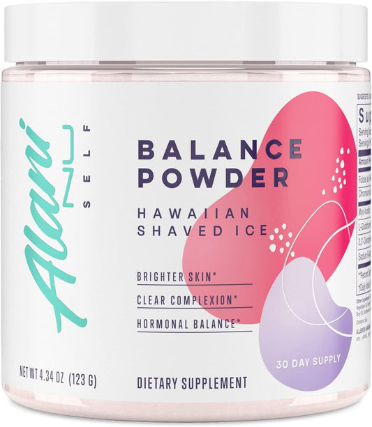 Alani Nu Balance Powder Hawaiian Shaved ICE | Supplement for Women | Hormonal Support | Weight Management and Clear Complexion | Gluten Free | Vegan | Sugar Free | 30 Servings