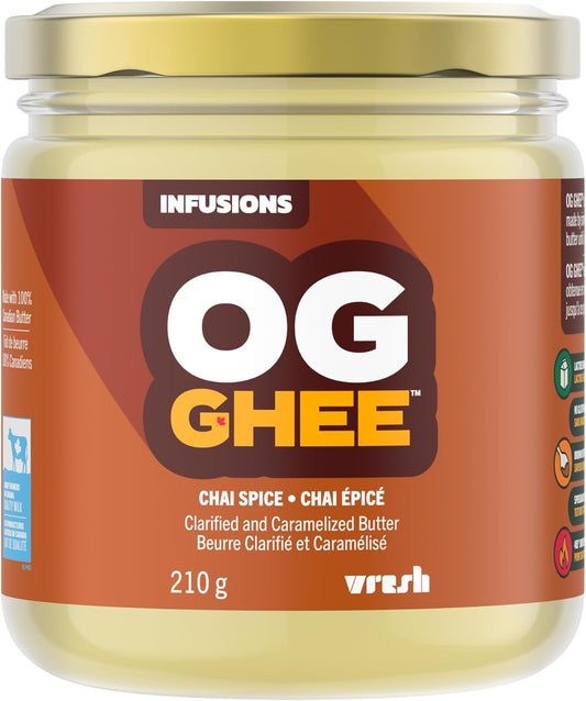 OG GHEE - Hormone and Antibiotic Free Clarified Butter, Keto and Paleo Friendly, Gluten Free, Lactose and Casein Free, Carnivore 210g