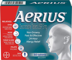 Aerius Allergy Medicine, Fast Relief, 24-Hour, non-drowsy, 15 Symptoms