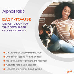 AlphaTRAK 8 Piece Pet Blood Glucose Monitoring Kit for Diabetic Cats and Dogs, All-in-One Solution for in-Clinic Or at Home, with Digital Results