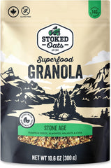 Stoked Oats Granola - High Protein, Less Sugar, Superfood Breakfast - Gluten Free, High Fibre, Non GMO 8 x 300g