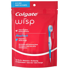 Colgate MaxFresh Wisp Disposable Travel Toothbrush, Peppermint - 24 Count