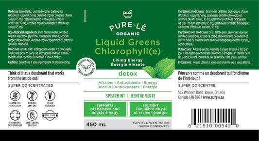 Pure-le Organic Liquid Greens - Spearmint 450ml