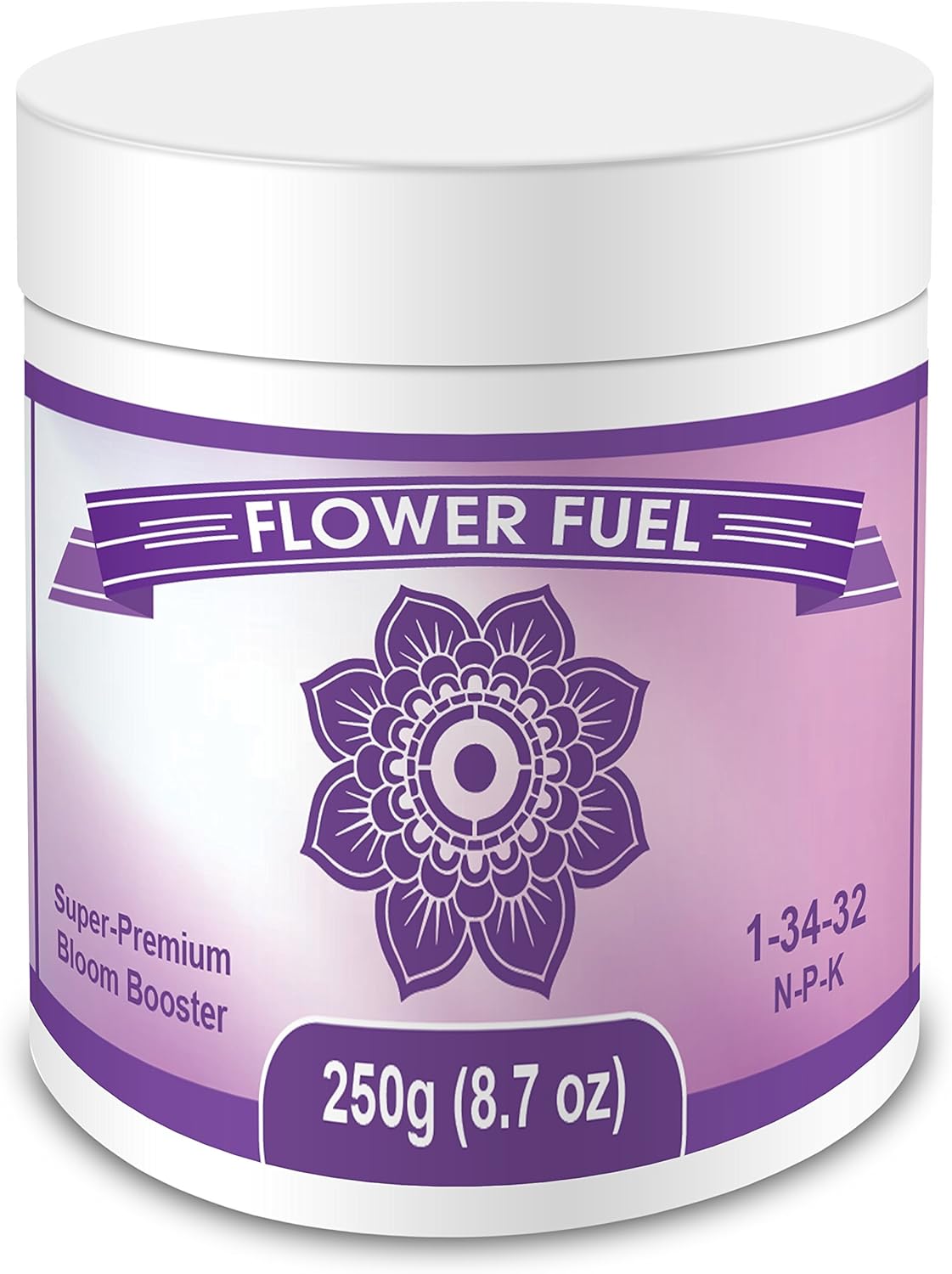 Bloom Booster and Yield Enhancer for Plants - Bigger, Heavier, Healthier Harvests, for Use in Soil and Hydroponics - Super Concentrated Phosphorus and Potassium - Flower Fuel 1-34-32, 250g