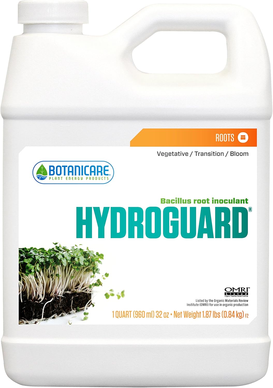 Botanicare Hydroguard Bacillus Root Inoculant, Quart