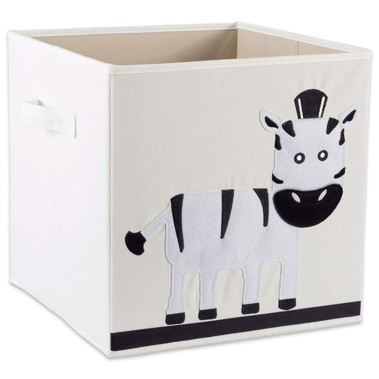 DII E-Living Store Collapsible Storage Bin Cube for Bedroom, Nursery, Playroom and More 13x13x13-Zebra