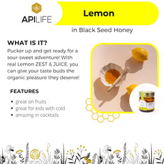 APILIFE - Lemon + Blackseed Honey 6 x 250g