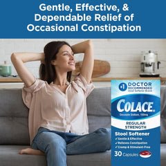 Colace Regular Strength Stool Softener 100mg 30 Ct