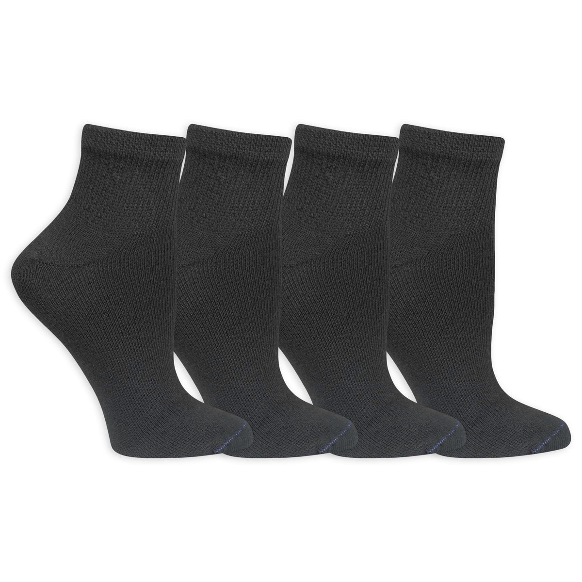 Dr. Scholl's Women's Diabetes & Circulator Socks-4 & 6 Pair Packs-Non-Binding Moisture Management, Black - Ankle (4 Pairs), 8-12