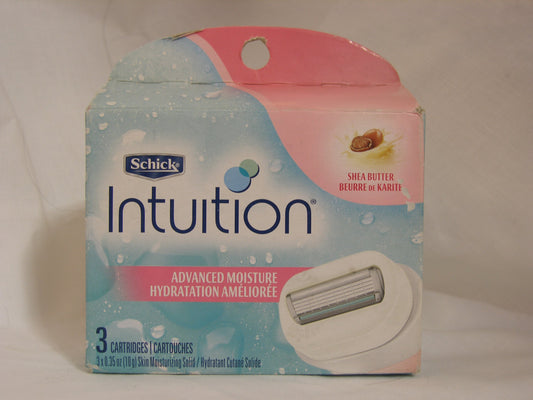 Schick Intuition Plus Advanced Moisture-Shea Butter, 3 Cartridges