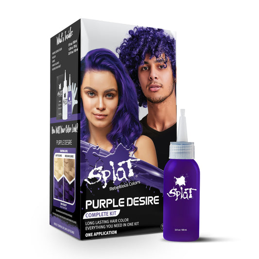 Splat Purple Desire Semi-Permanent Long Lasting Hair Dye Kit, Vegan and Cruelty-Free 1PK