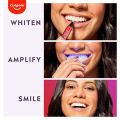 Colgate Optic White ComfortFit Teeth Whitening Kit with LED Light and Whitening Pen, LED Teeth Whitening Kit, Enamel Safe, Works with iPhone and Android