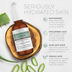 Advanced Clinicals Niacinamide Serum - 5% Niacinamide Serum for Face with Hyaluronic Acid Serum, Ferulic Acid, Aloe Vera, Fruit Extracts - Dark Spot & Age Spot Remover - Skin Serum for Face 1.75 Fl Oz