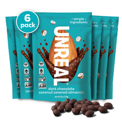 Unreal Multi-Serve Bags - Dark Chocolate Almonds 6 x 113g