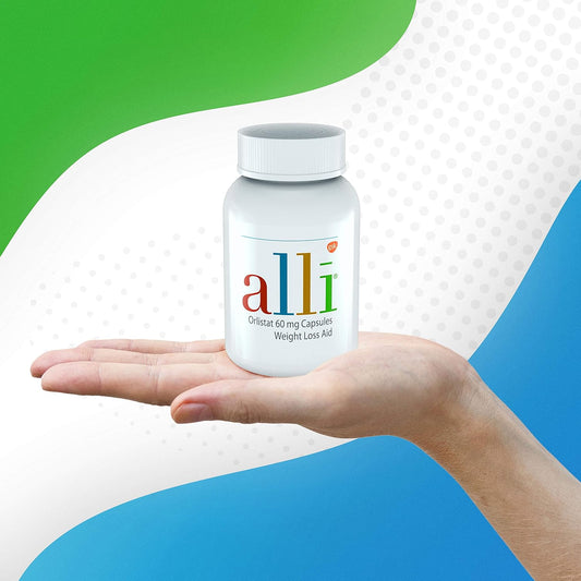 alli Diet Weight Loss Supplement Pills, Orlistat 60mg Capsules Starter Pack, Non prescription weight loss aid, 60 count