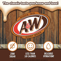 A&W, Root Beer Powder Drink Mix -6 Count (Pack of 12) Sugar Free & Delicious, Makes 72 flavored water beverages