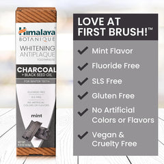 Himalaya Toothpaste - Whitening Mint with Charcoal + Black Seed Oil 113g