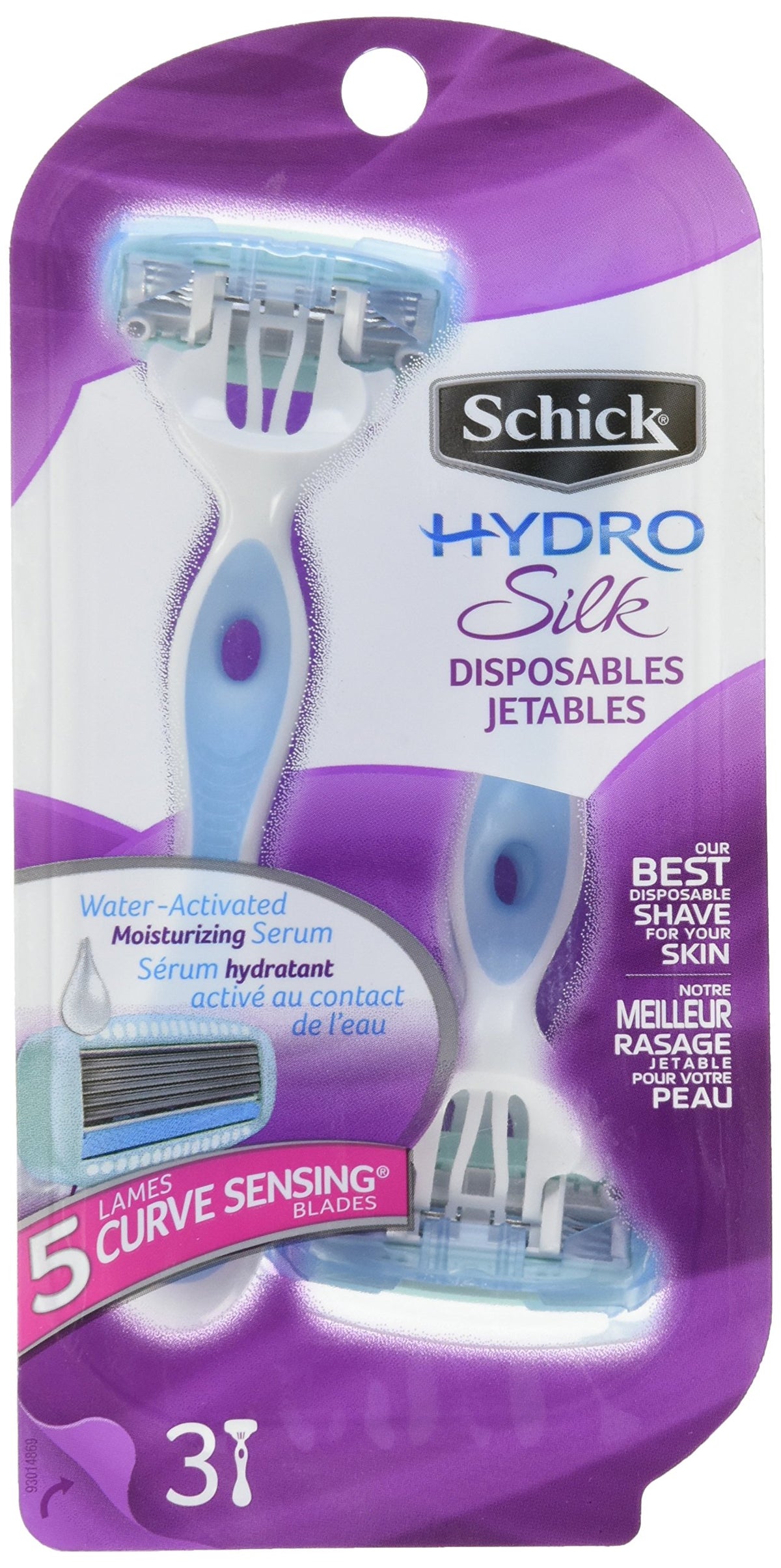 Schick Hydro Silk Disposable Razors for Women, 3 Count