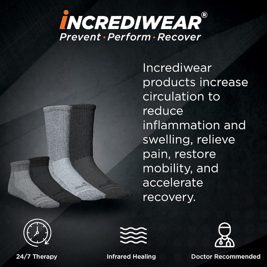 Incrediwear Circulation Socks - Crew Gray