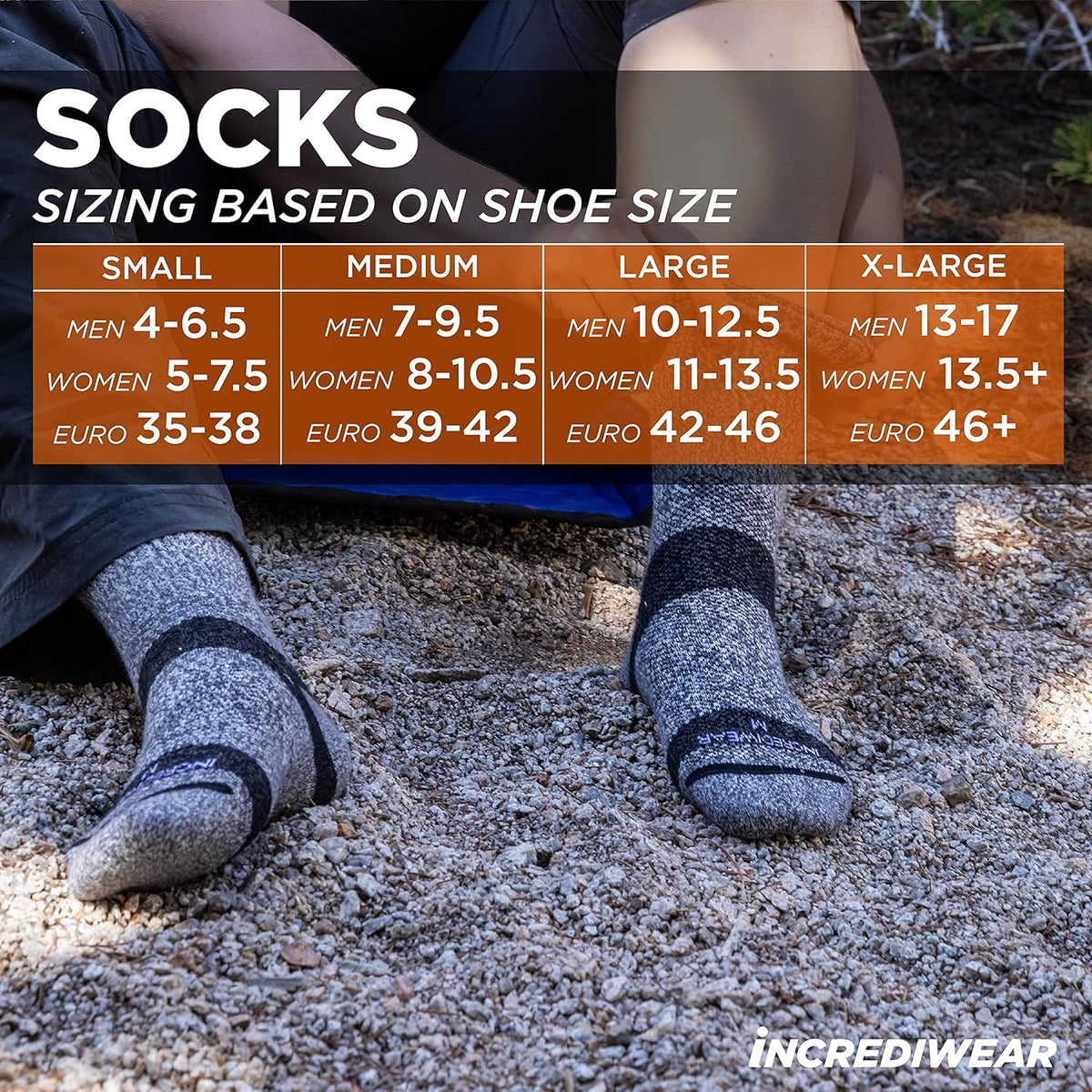 Incrediwear Circulation Socks - Crew Gray