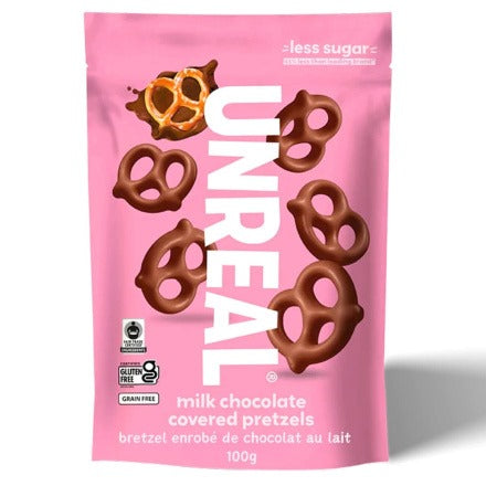 Unreal Multi-Serve Bags - Milk Chocolate Covered Pretzels 6 x 100g