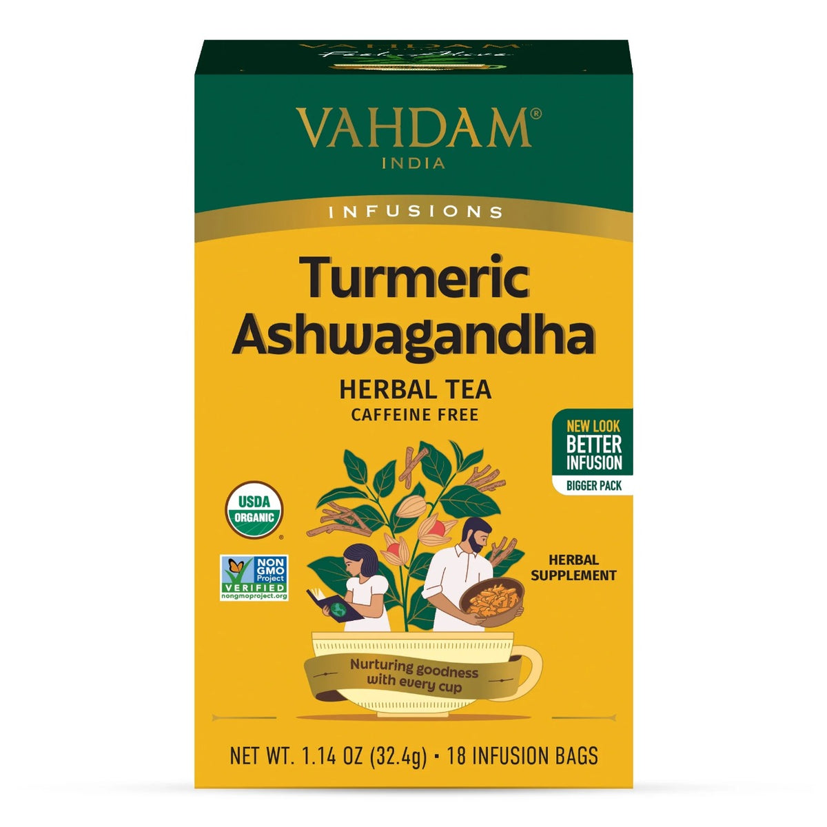 Vahdam Tea - Turmeric Ashwagandha 6 x 18ct