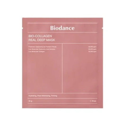 BIODANCE Bio-Collagen Real Deep Mask, Hydrating Overnight Hydrogel Mask, Pore Minimizing, Elasticity Improvement, 34g