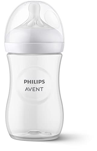 Philips Avent Natural Baby Bottle With Natural Response Nipple, Clear, 9oz, 3 pack, SCY903/03