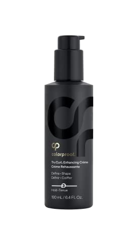Colorproof Tru Curl Enhancing Crème, 6.4 fl oz. - For Curly & Wavy Color-Treated Hair, Enhance Curl Pattern, For Shape Separation & Frizz Control, Humidity & Heat Protection, Sulfate-Free | Vegan