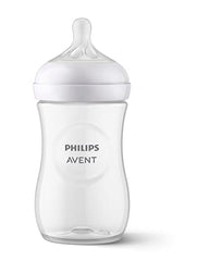 Philips Avent Natural Baby Bottle With Natural Response Nipple, Clear, 9oz, 3 pack, SCY903/03